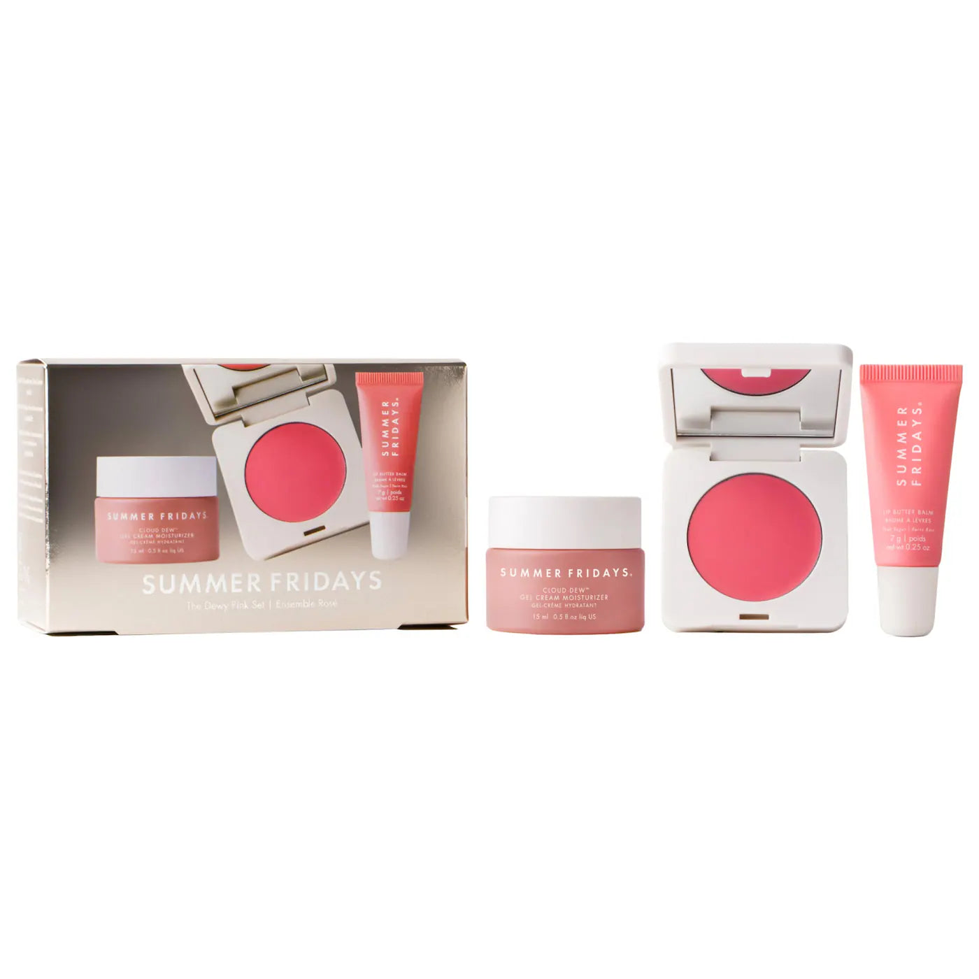 the dewy pink set