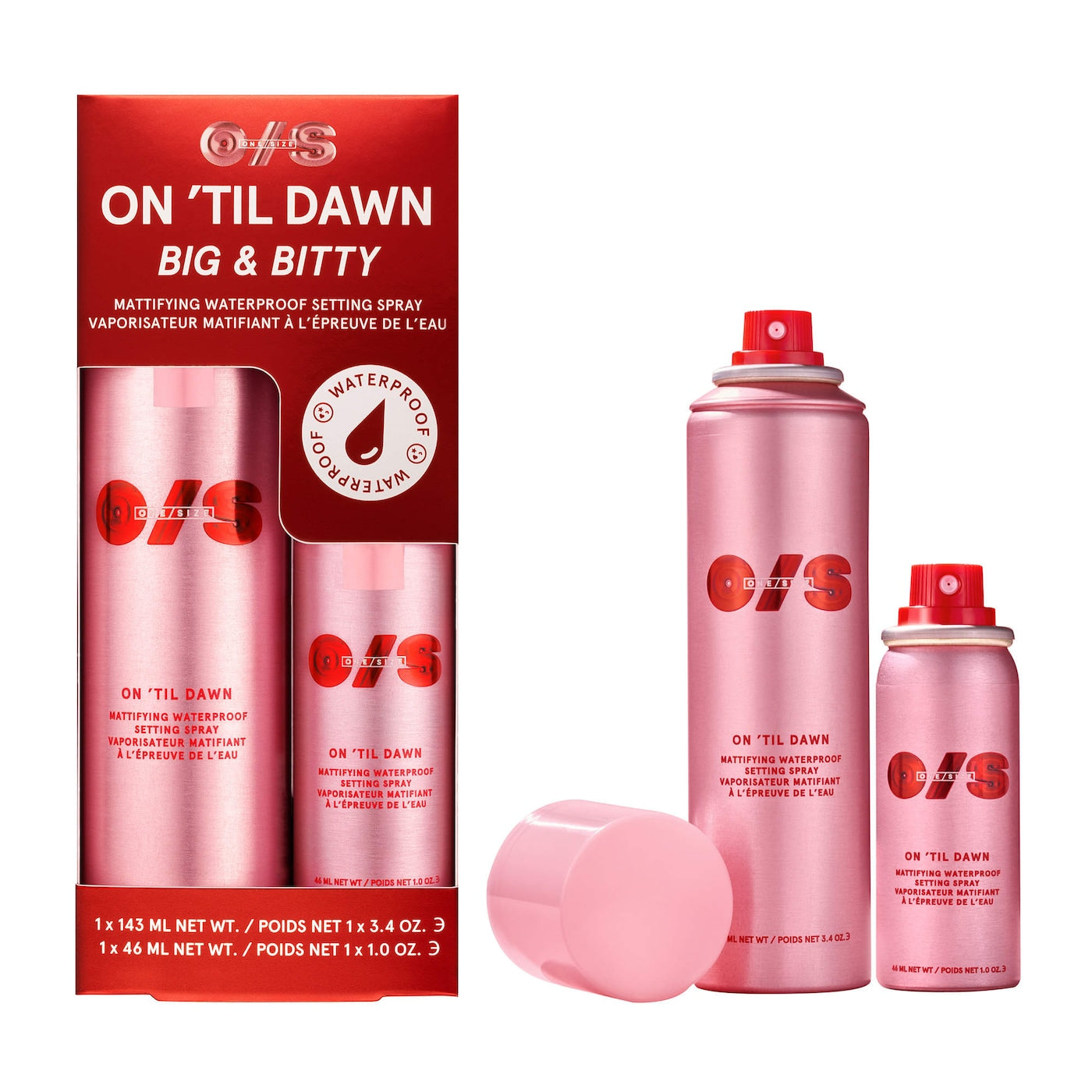 on 'til dawn mattifying waterproof setting spray big & bitty duo