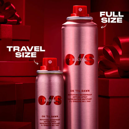 on 'til dawn mattifying waterproof setting spray big & bitty duo