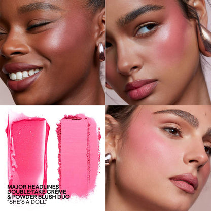 MAJOR HEADLINES DOUBLE-TAKE CRÈME & POWDER BLUSH DUO